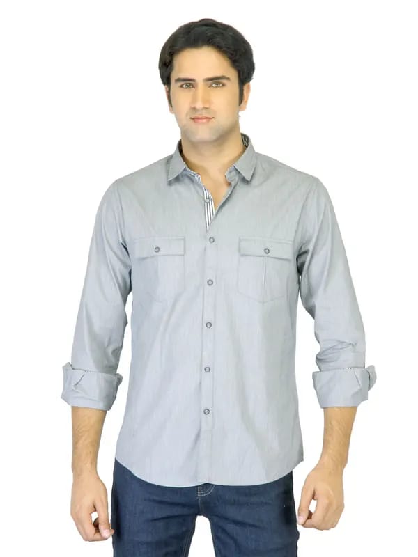 Provogue Men Grey Shirt