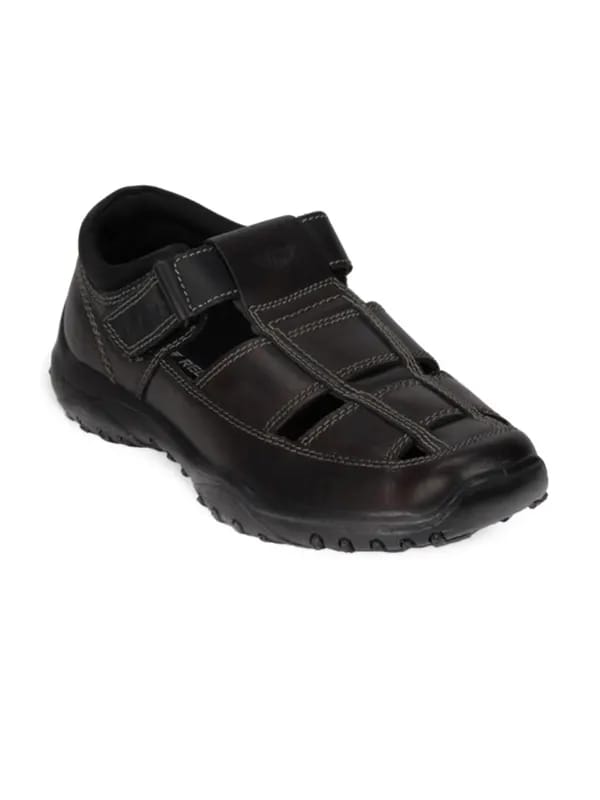 Red Tape Men Black Sandals