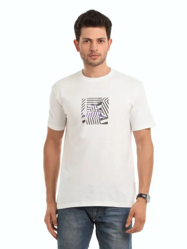 Quiksilver Men White T-shirt