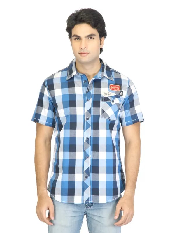 Quiksilver Men Blue Check Shirt