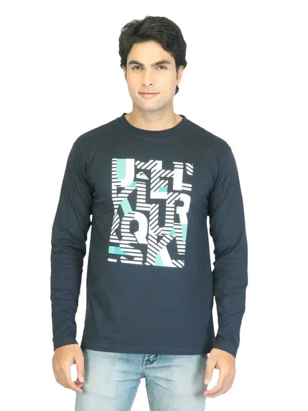 Quiksilver Men Navy Blue Basic T-shirt