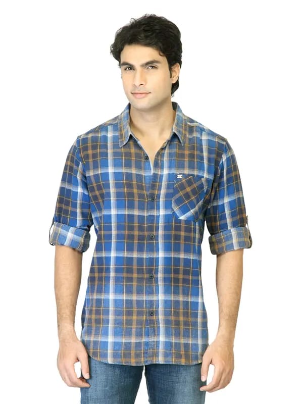Quiksilver Men Blue Check Shirt