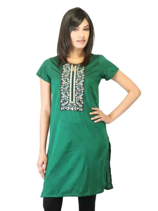 Folklore Women Green Kurta