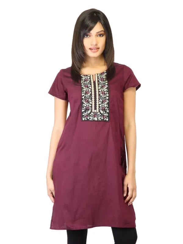 Folklore Women Maroon Kurta