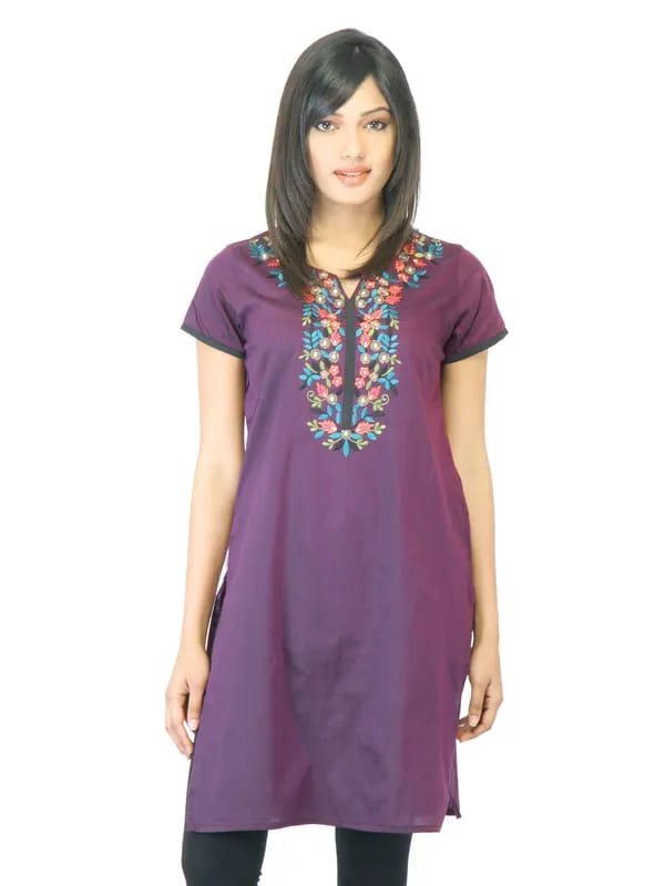 Folklore Women Purple Kurta
