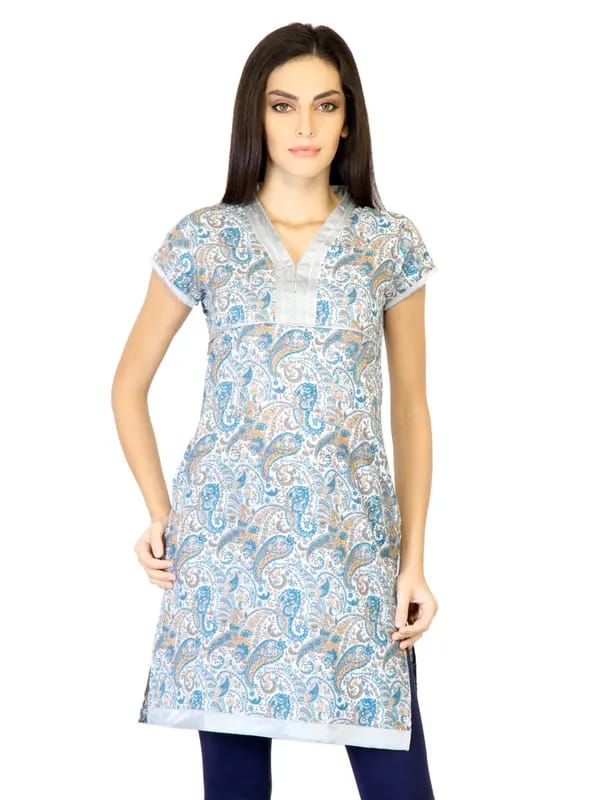 Vishudh Women Blue Printed Kurta
