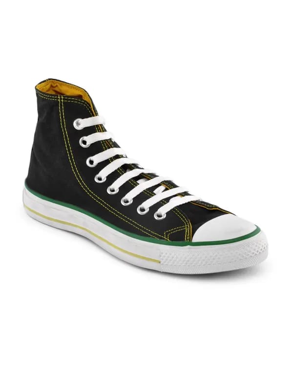 Converse Men Black Roll Down Shoes