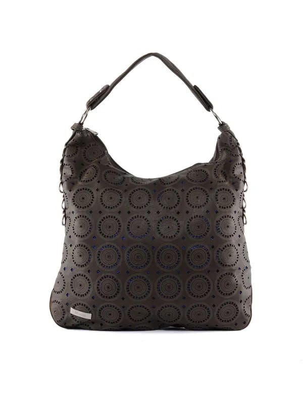 Murcia Women Laser Cut Brown Handbag