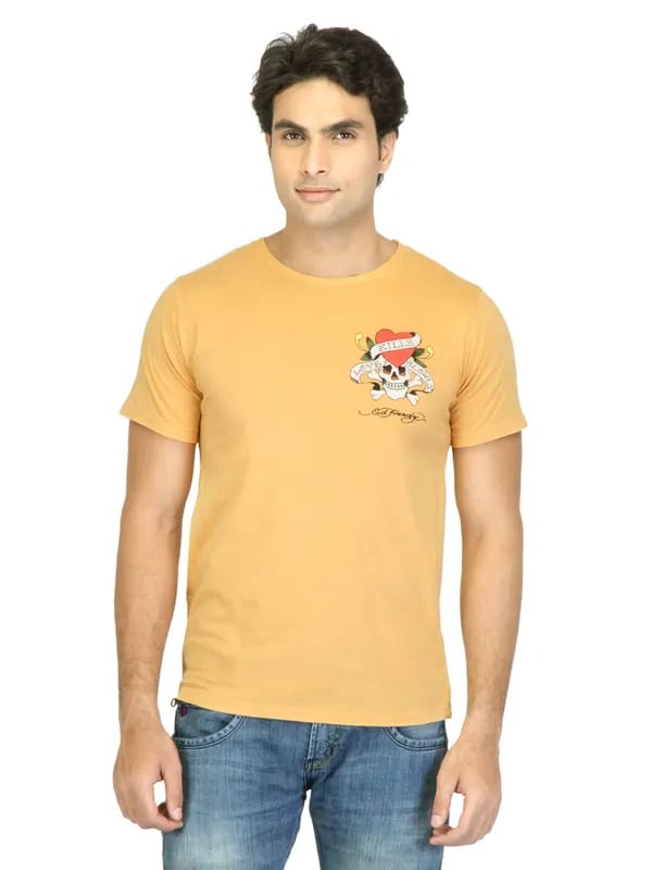 Ed Hardy Men Orange T-shirt