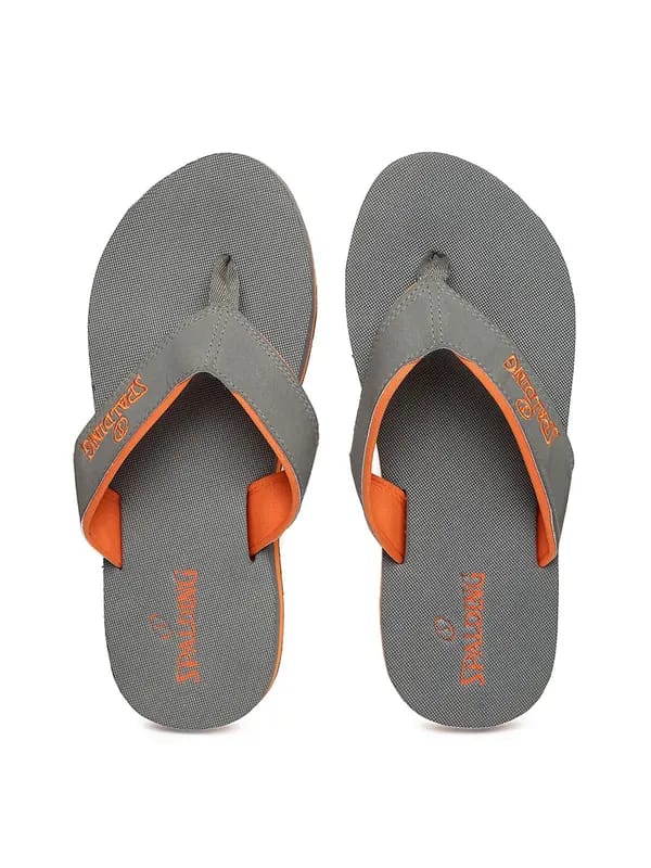 Spalding Men Grey Flip-Flops