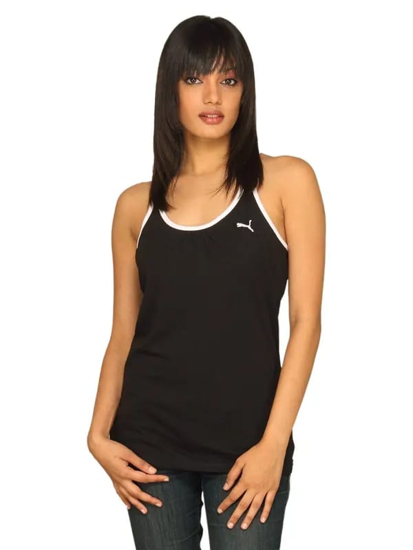 Puma Women Black Spagetti Top
