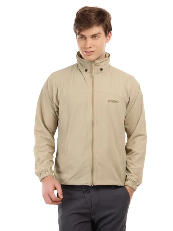 Wildcraft Men Wind Cheaters Beige Jacket