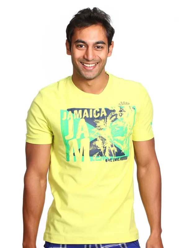 Puma Men's Limeade Yellow T-shirt