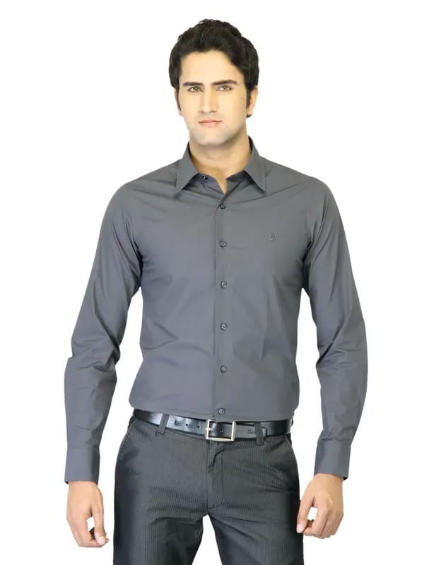 United Colors of Benetton Men Grey Shirt