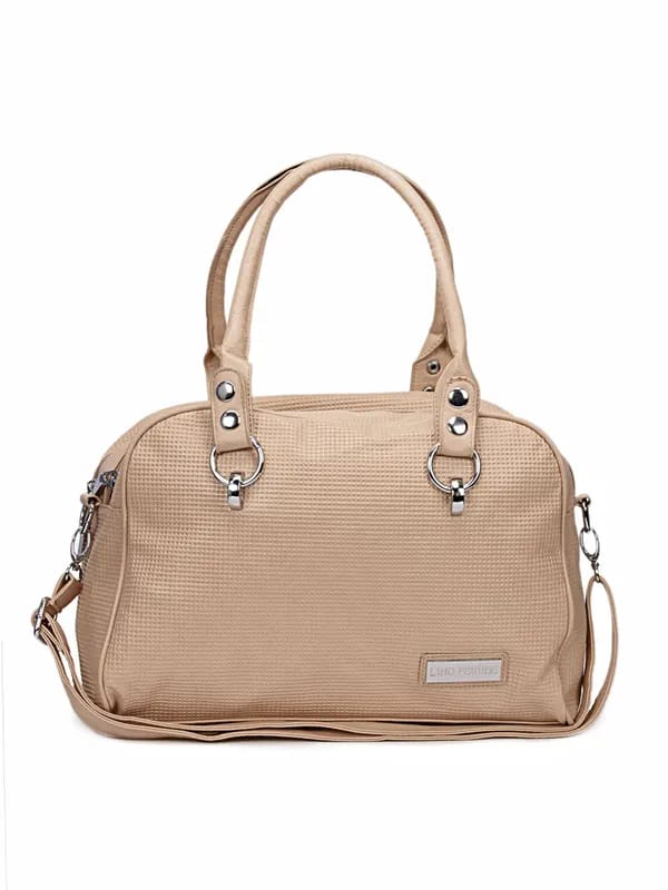 Lino Perros Women Leatherette Beige Handbag