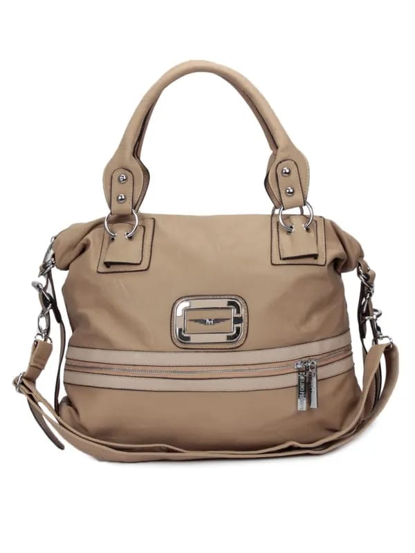 Lino Perros Women Leatherette Beige Handbag