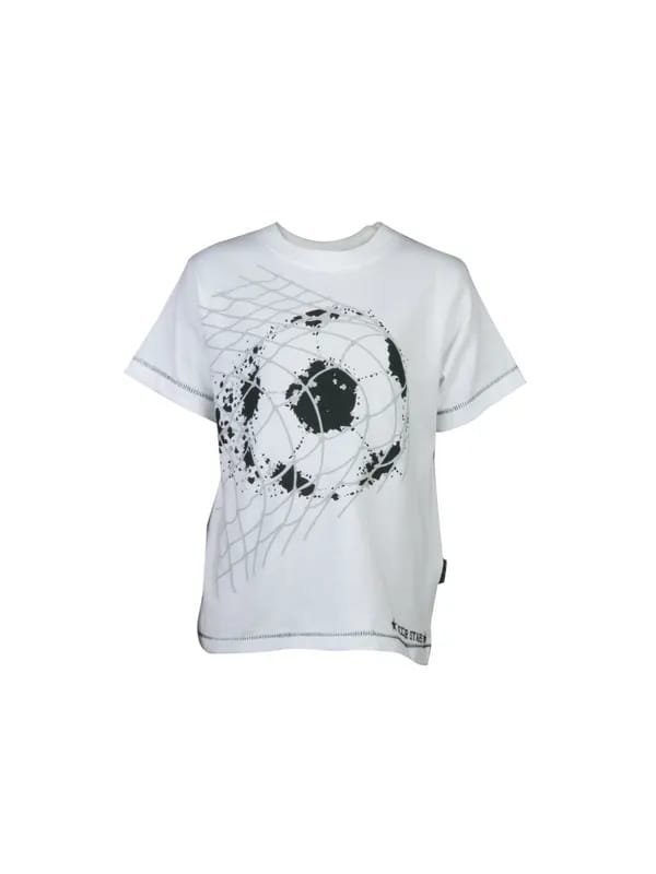 Doodle Kids Boys Soccer White T-Shirt