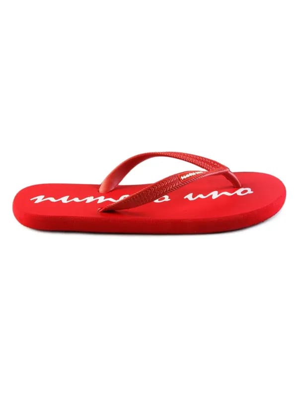 Numero Uno Men's Casual Red Graphic Flip Flop