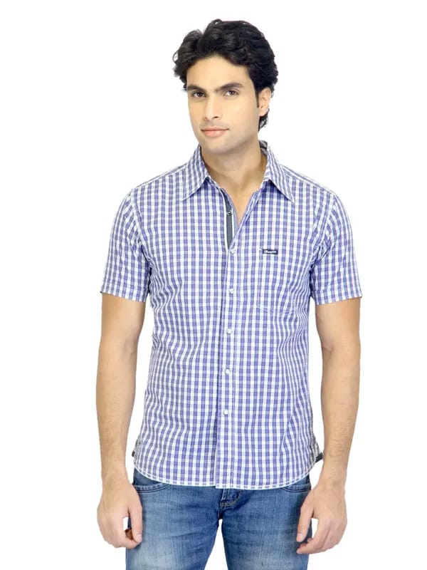 Wrangler Men American Flag Blue Shirt
