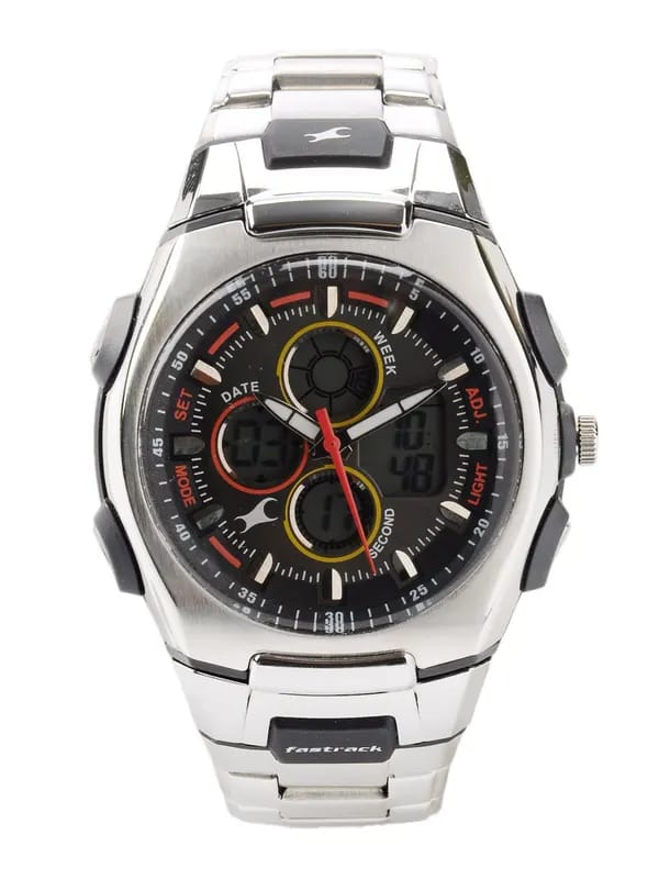 Fastrack Men Black Dial Analog Chronograph Watch