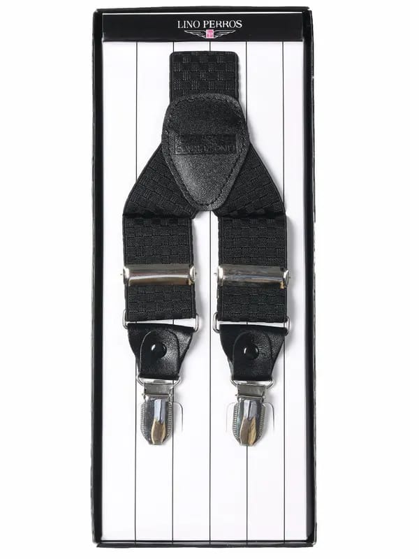 Lino Perros Men Black Suspenders