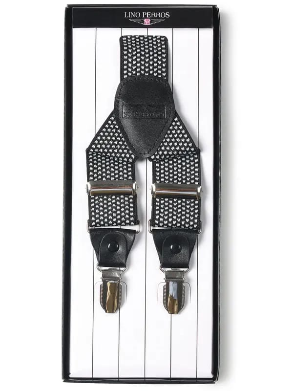 Lino Perros Men Black Suspenders