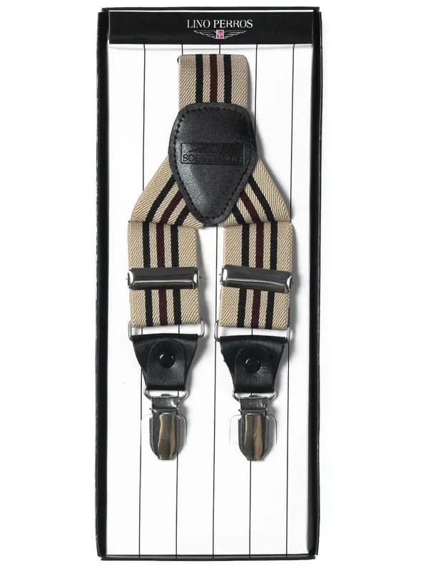 Lino Perros Men Beige Suspenders
