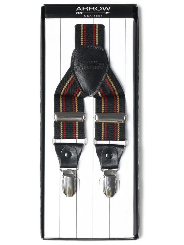 Arrow Men Black Suspenders