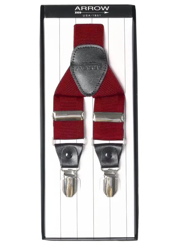 Arrow Men Red Suspenders