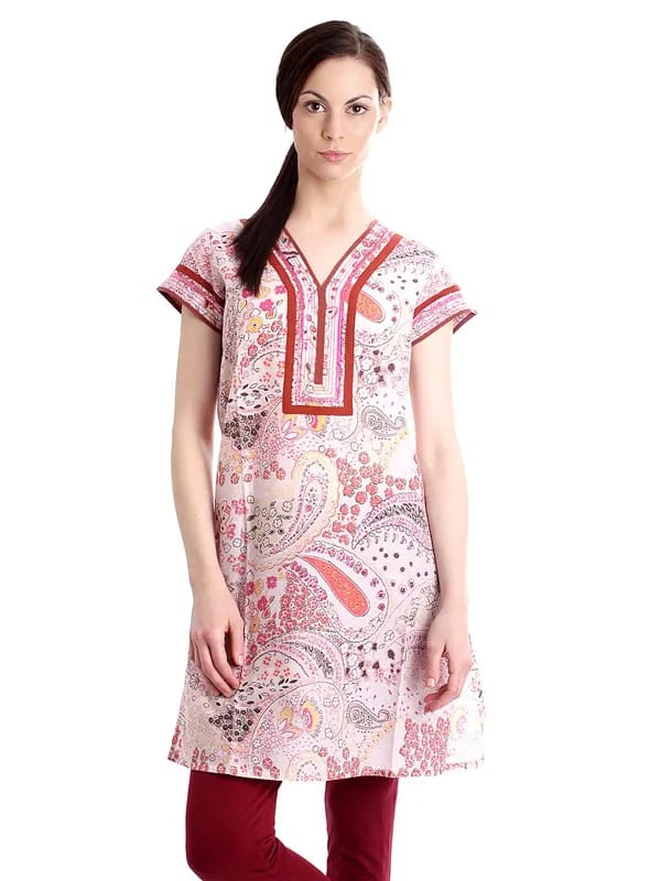 Diva Women Printed Pink Kurta