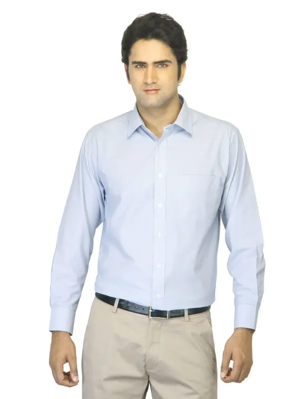 John Miller Men Check Blue Shirt