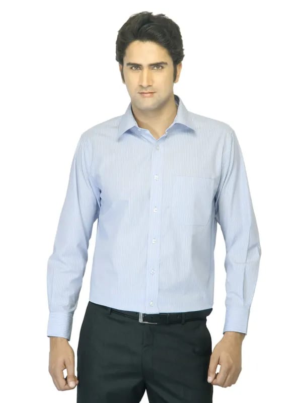 John Miller Men Striped Blue Shirt