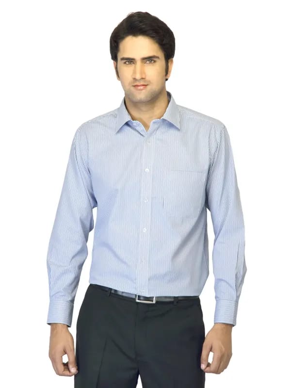 John Miller Men Striped Blue Shirt