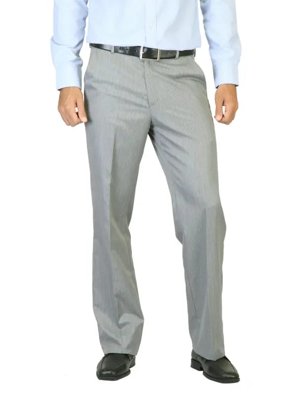John Miller Men Striped Grey Trousers