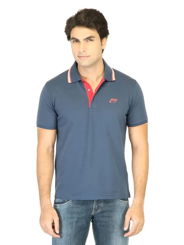 Proline Men Blue Polo T-Shirt