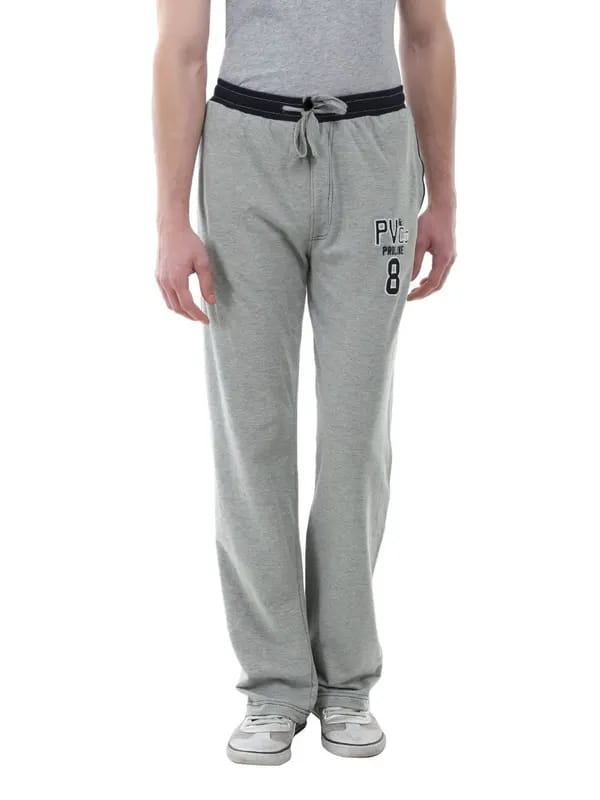 Proline Men Grey Melange Track Pants