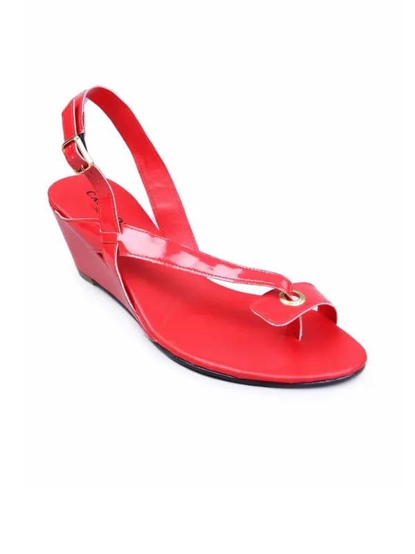 Carlton London Women Red Wedge Sandal