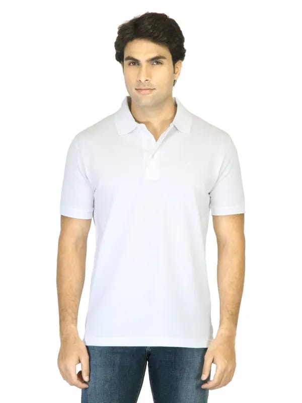 Proline Men White Polo T-shirt
