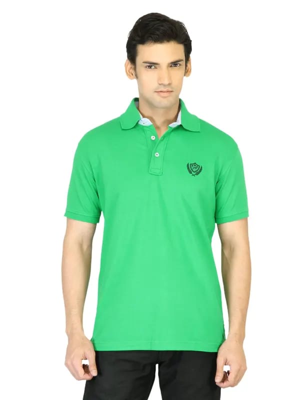 Proline Men Green Polo T-shirt