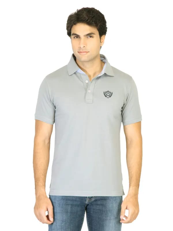 Proline Men Grey Polo T-shirt