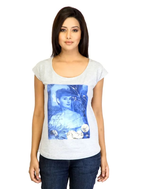 Arrow Woman Printed Grey T-shirt