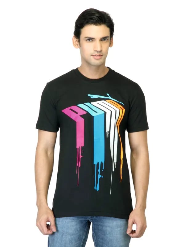 Puma Men Drips Black T-shirt