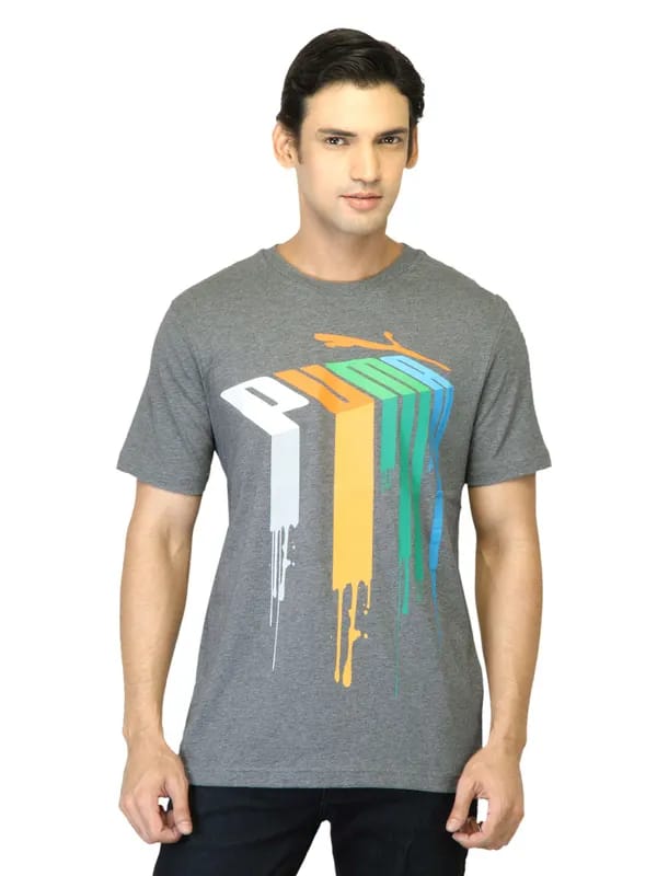 Puma Men Drips Grey T-shirt