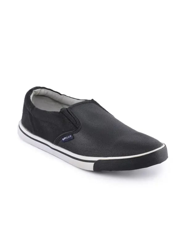 Gas Men Walk Black Casual Shoes