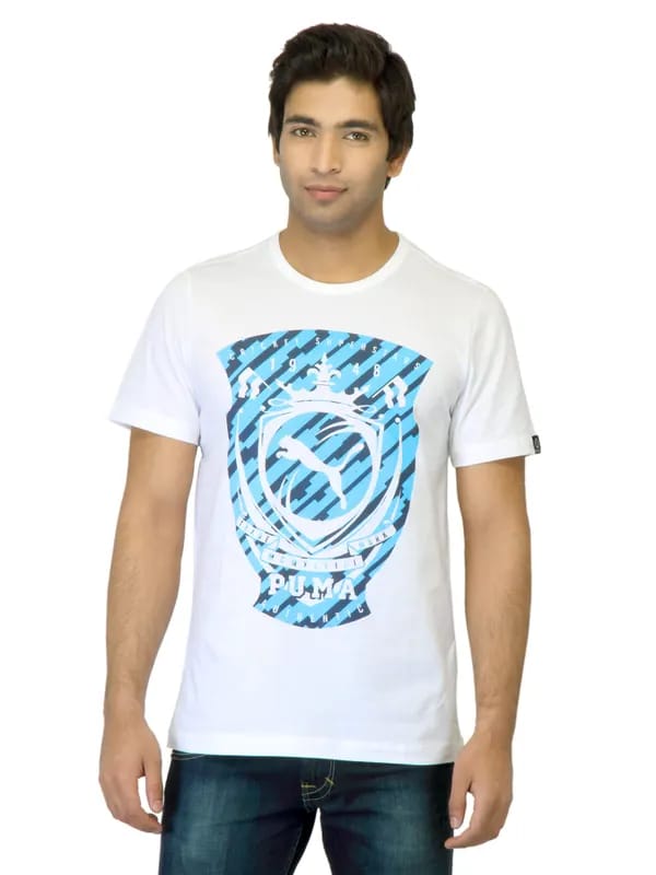 Puma Men Graphic White T-shirt