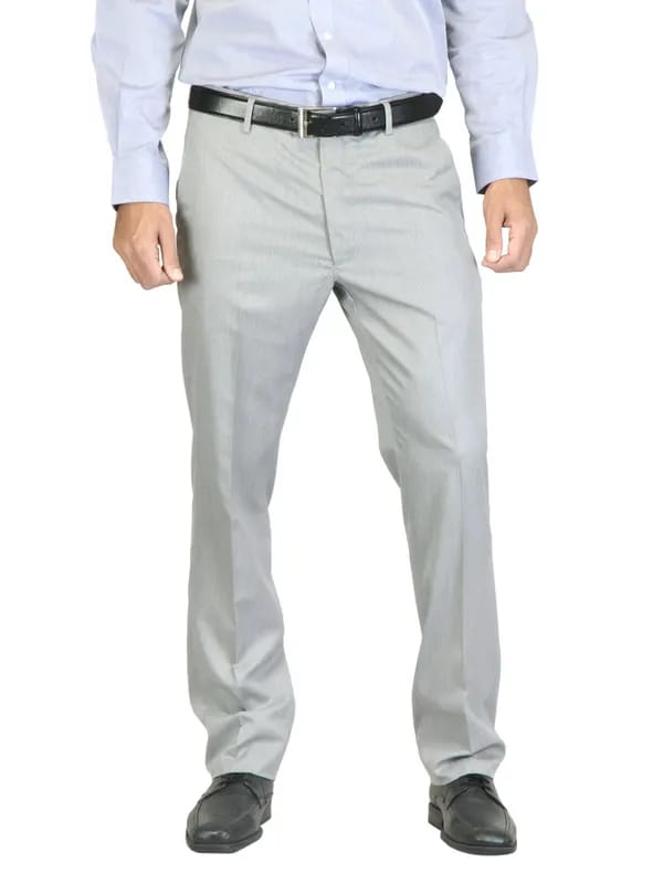 Arrow Men Grey Striped Trousers