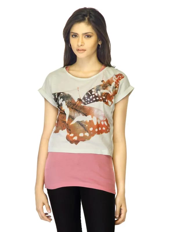 Jealous 21 Women Printed Pink Top