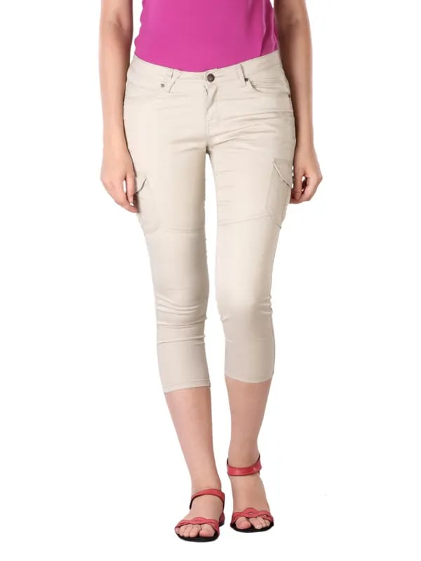 Jealous 21 Women Beige Capris
