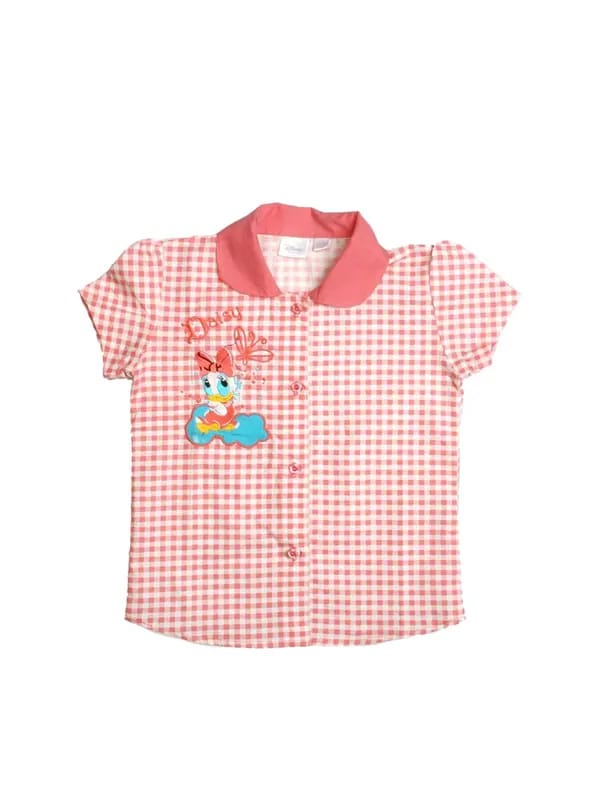 Disney Kids Girl's Check Pink Kidswear