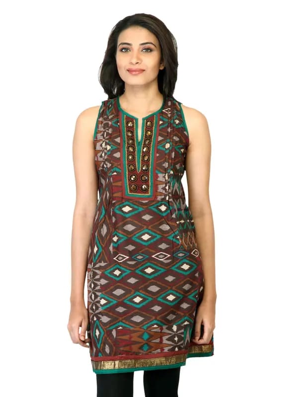 Aneri Women Shila Brown Kurta